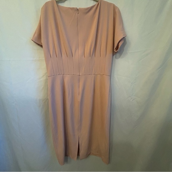 Antonio Melani Blush Pink Pleated Waist Sheath Dress | Size‎ 14 - Picture 5 of 5